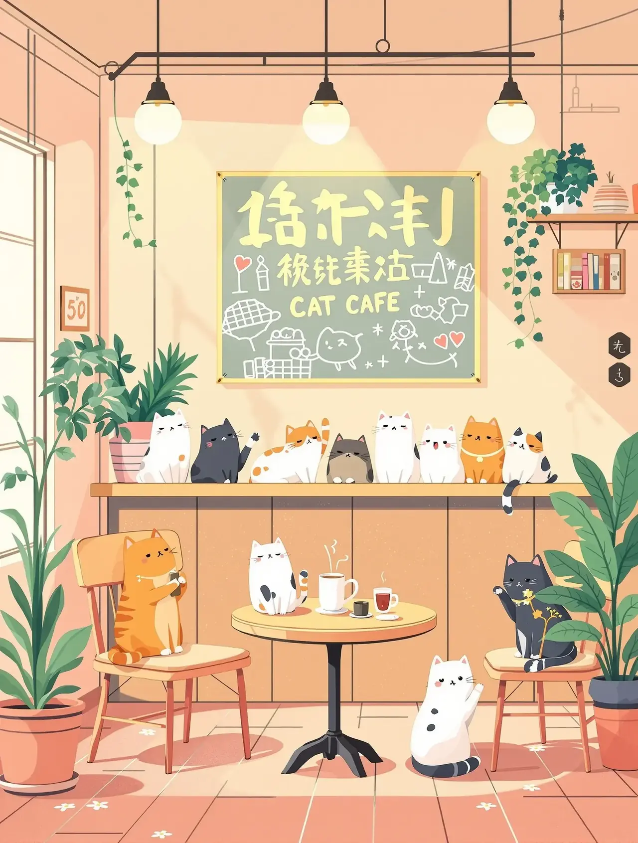 焦糖色的午后营业中动漫封面图